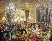 Adolph von Menzel painted oil painting on canvas